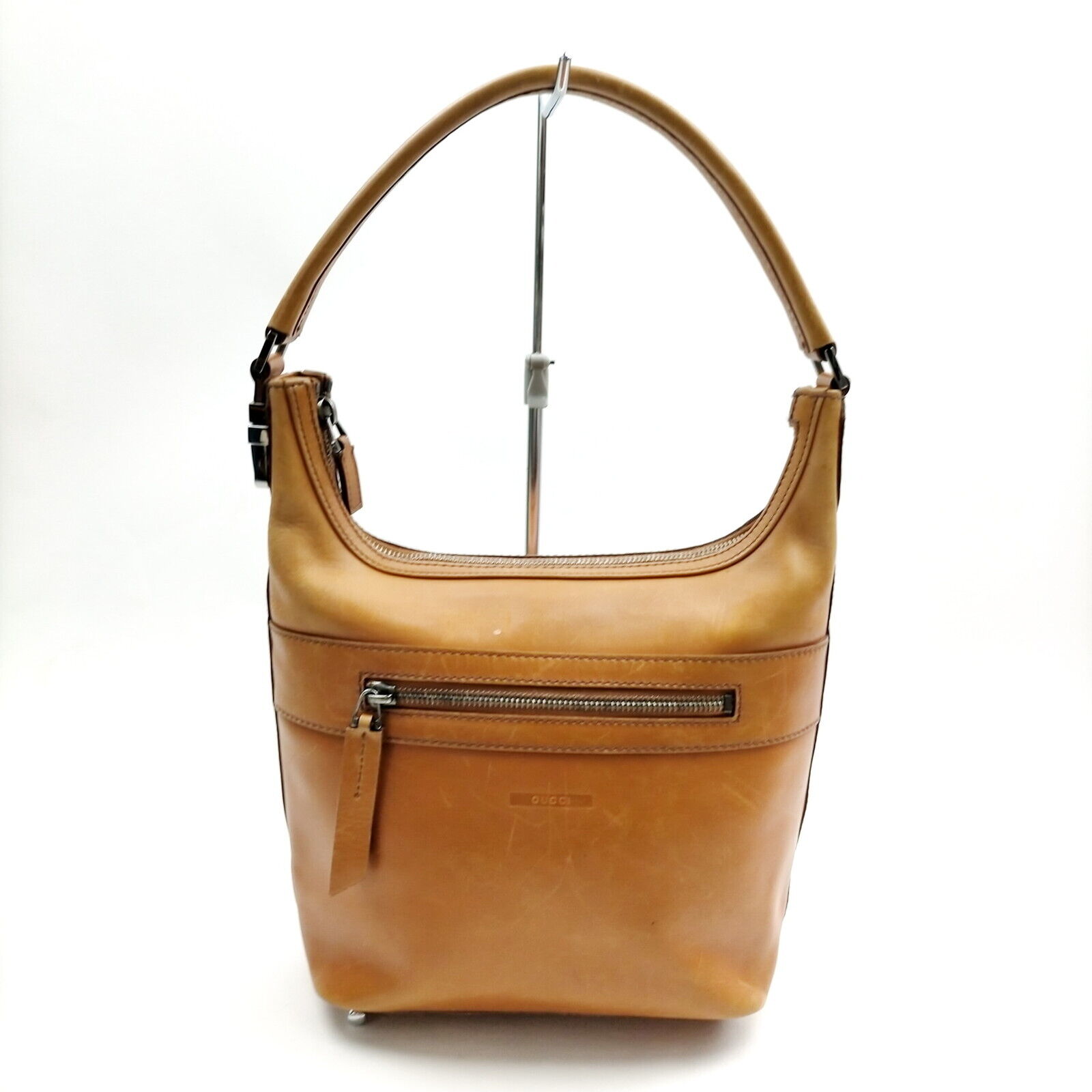 Gucci Hand Bag Brown Leather #77098g11